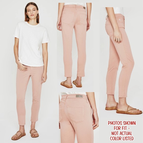 AG Adriano Goldschmied Prima Crop Mid Rise Cigarette Premium Denim Jeans Tan- 26 - Picture 3 of 9